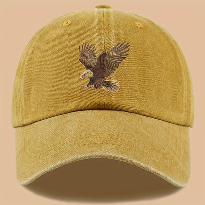 Eagle Print Baseball Cap, Adjustable For Both Men And Women