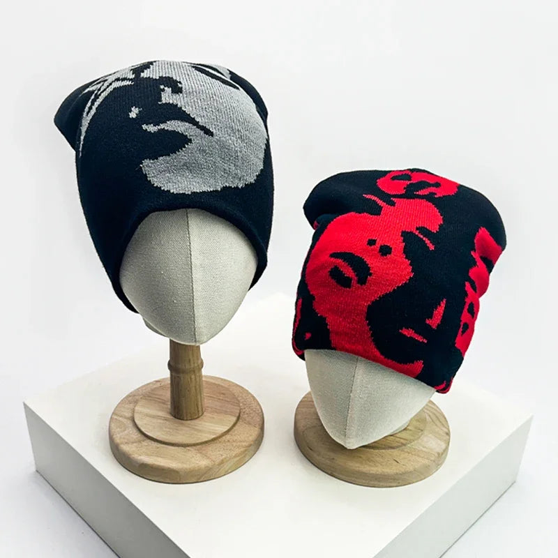 European Style Face Wool Knitted Hats