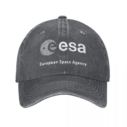 Vintage Esa European Space Agency Baseball Caps Unisex Distressed Denim Snapback Cap