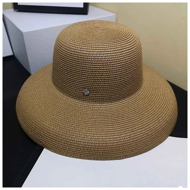 Sunscreen Hepburn Elegant Lady Straw Leisure Cap Women Bucket Hat