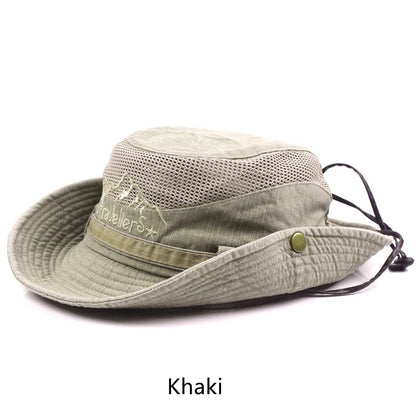 New Outdoor Bucket Hat Men Summer Breathable Panama Cap