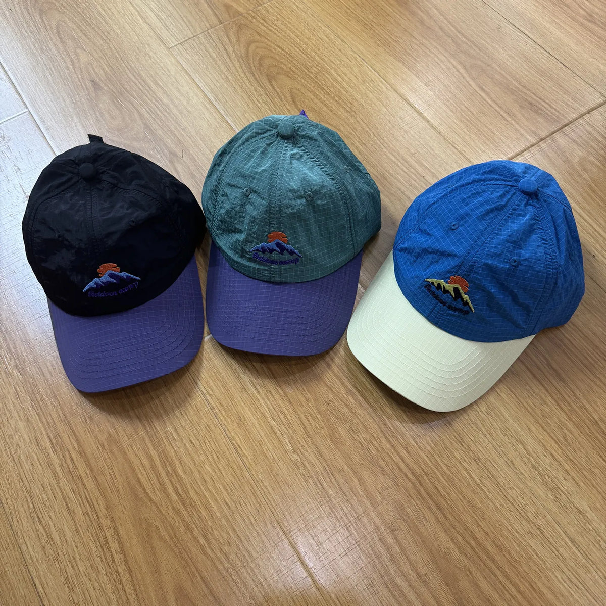 Mountain Outdoor Breathable Sports Quick Drying Hats Color Matching Purple Embroidery Baseball Caps