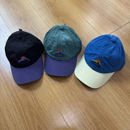 Mountain Outdoor Breathable Sports Quick Drying Hats Color Matching Purple Embroidery Baseball Caps