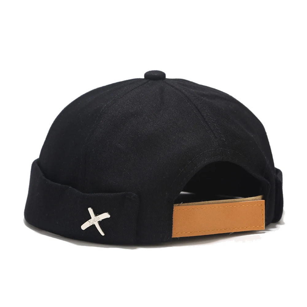 Fashion Cotton Brimless Hat Men Women Retro Skullcap Melon Docker Cap