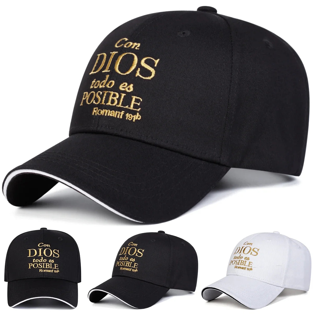 Unisex Dios Letter Embroidery Baseball Caps Spring and Autumn