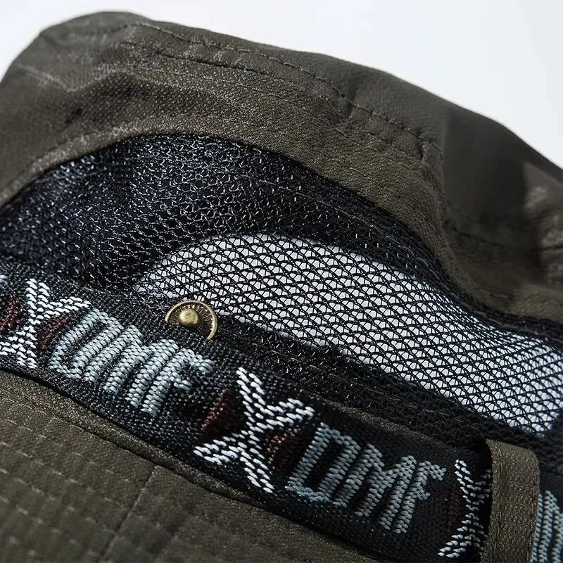 Summer Men Bucket Hat Outdoor UV Protection Wide Brim Panama Safari Hunting Hiking Hat