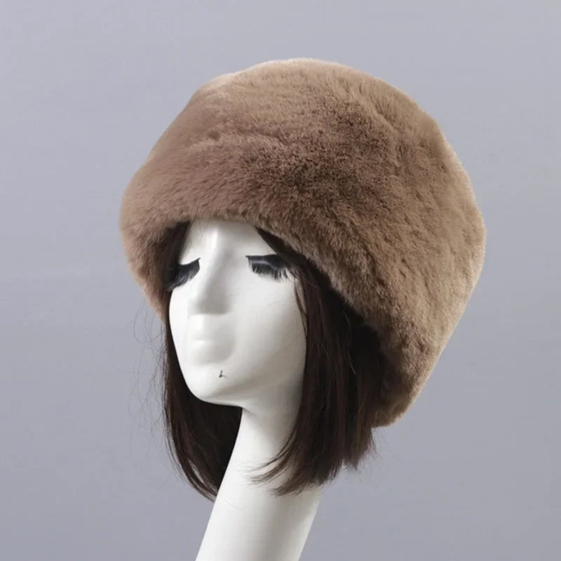 Faux Fur Hats For Women Winter Autumn Fluffy Russian Hat