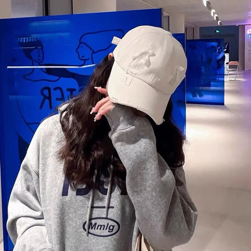 Hip Hop Holes Baseball Caps for Women Men