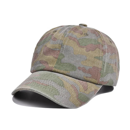 Unisex Hiking Camouflage Tactics Baseball Cap Leaves Jungle Hat Unstructured Panel Soft Top Sun Baseball Cap