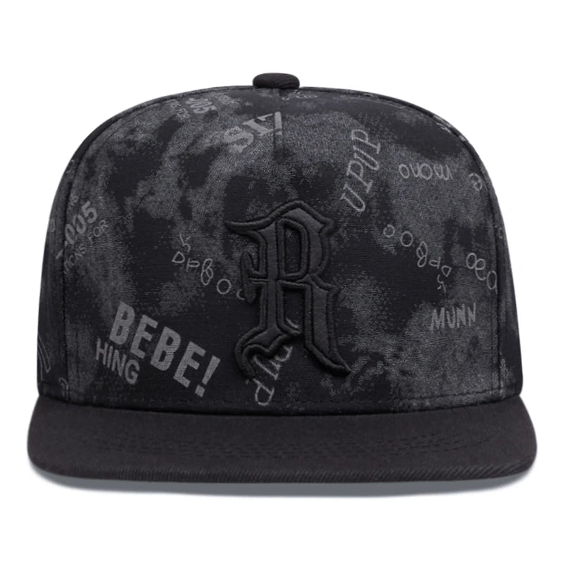 2026 New Fashion Baseball Hat R Graffiti Embroidery Hip Hop Skateboarding Hat