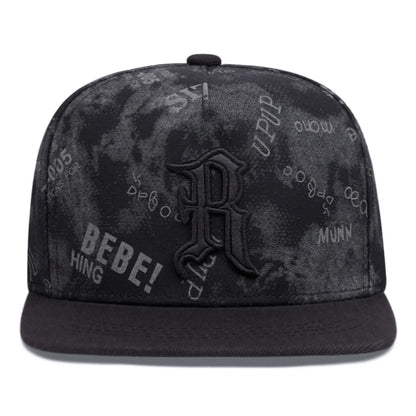 2026 New Fashion Baseball Hat R Graffiti Embroidery Hip Hop Skateboarding Hat