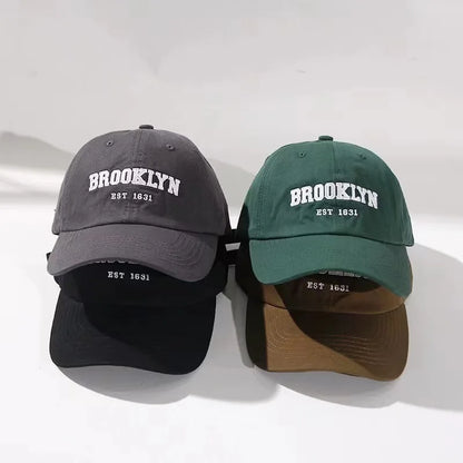 Retro Embroidery Letter Baseball Caps for Women Men