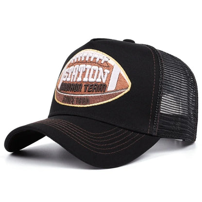 Unisex Baseball Cap Classic Station Letter Pattern Mesh Cap Men And Women