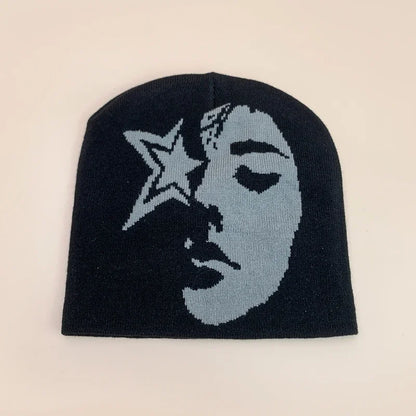 European Style Niche Face Wool Knitted Hats Autumn And Winter