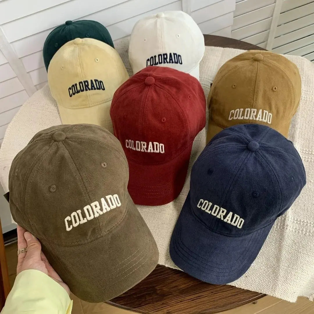 Washed and Fuzzed Alphabet Baseball Cap for Women