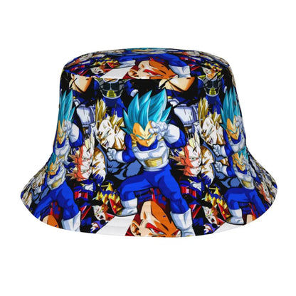 Street Dragon Vegeta Blue Ball Anime Bucket Hat Teen