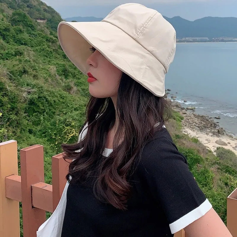 Outdoor Velcro Large Brim Basin Hat