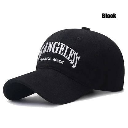 Lettering Embroidery Cotton Hard Top Adjustable Soft Top Baseball Cap
