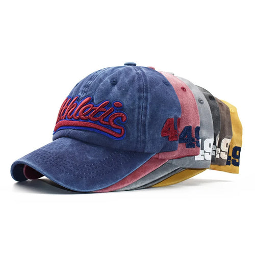 Athletic Letter Embroidery Baseball Cap Women Men