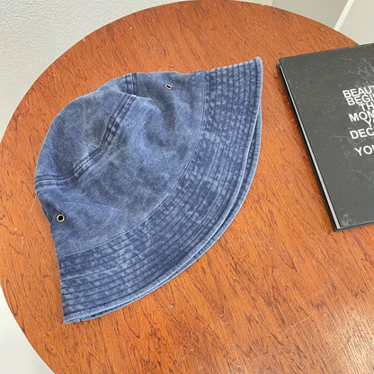 Outdoor Fisherman Hat Vintage Washed Cotton Bucket Hats Summer  Women