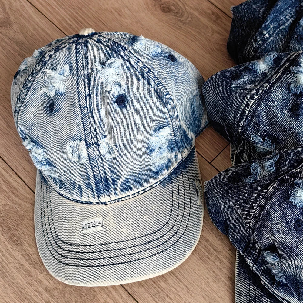 Classic Retro Denim Baseball Cap Unisex NYC