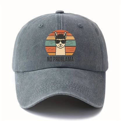 Male and Female Cartoon Alpaca Baseball Cap