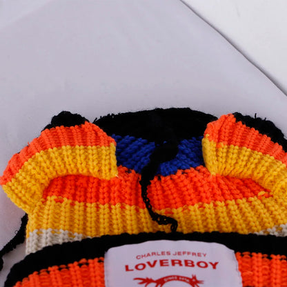 Winter Skullies Hat Unisex Cat Ear Hat Warm Crochet Knitted Hat Costume Beanie Hat