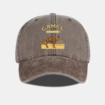 Camel Print Baseball Cap Classic Minimalist Retro Style Breathable Soft Fabric Perfect Daily Wear Adjustable