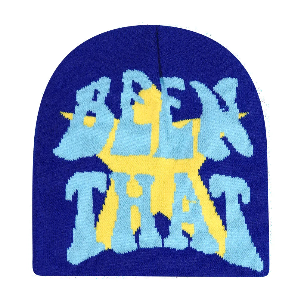 Y2k Letter Butter Knit Hats Skullies Beanies Autumn Winter Warm Hat