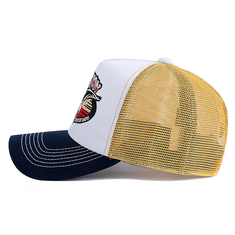 Unisex Summer Fishing Cap with Big Eagle Embroidery Men Women