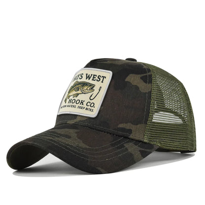 Fishing Embroidery Baseball Cap for Men Women