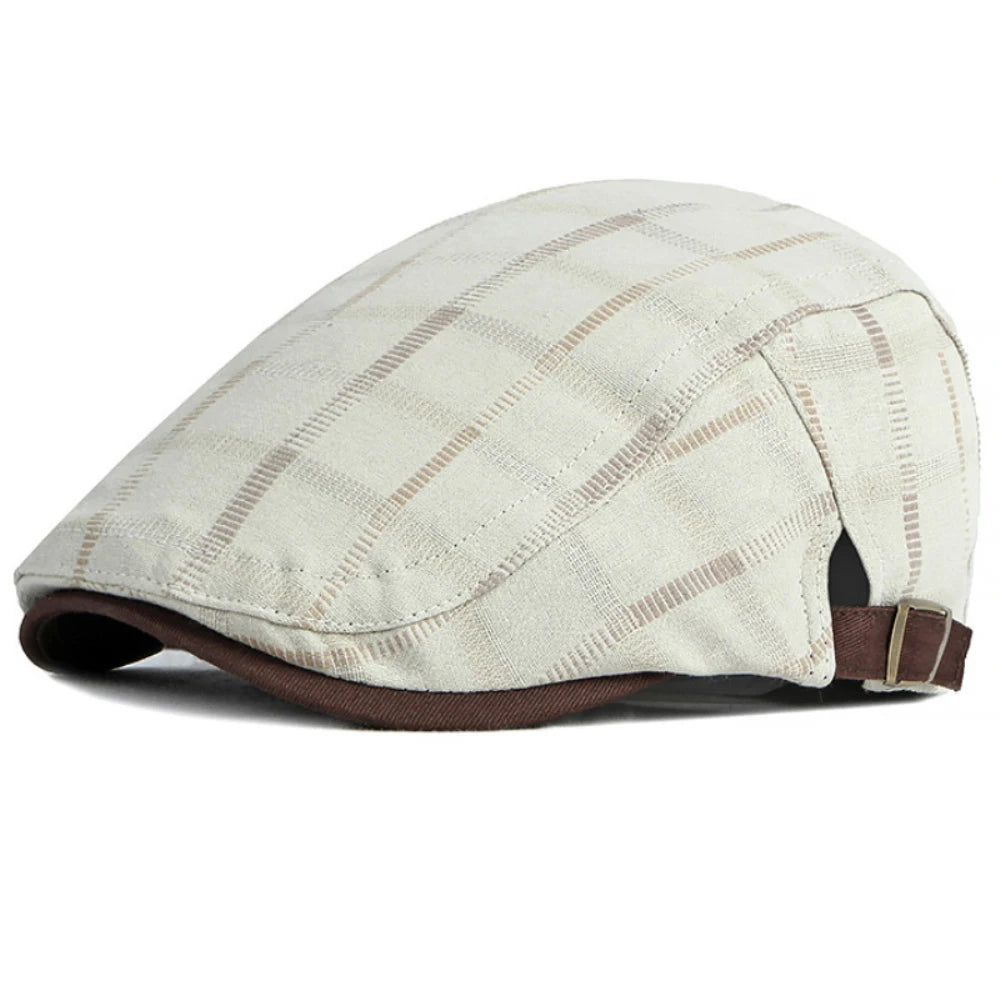 Men Women Artist Painter Plaid Beret Hat