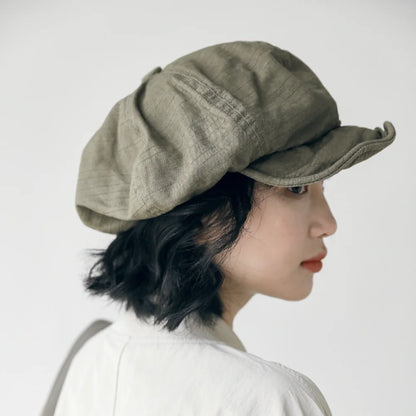 New Plus Size Newsboy Caps Cotton Dome Painters Hats Berets Hat