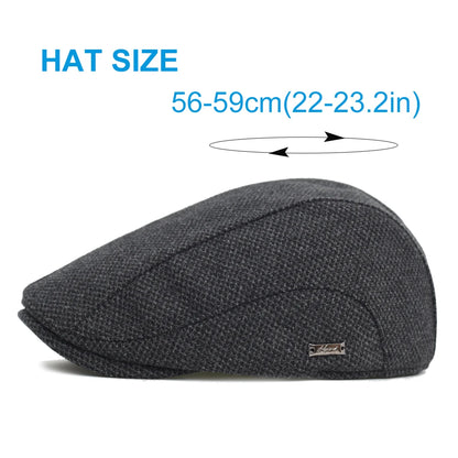 Winter Autumn Warm Newsboy Cap Men Women