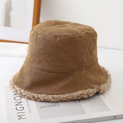 Trendy Lambswool Winter Bucket Hat