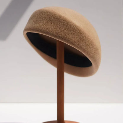 Women Beret French Style Winter Hats Formal Pillbox Hat Wool Felt Beret
