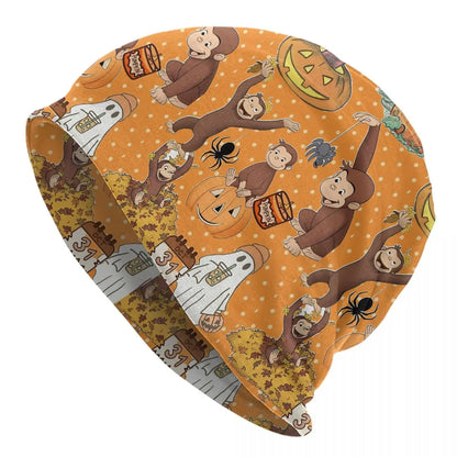 Balloons Cartoon Cute Brown Monkey Bonnet Hats Cool Street Beanies Hats