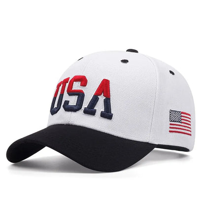 Fashion Fastball Cap Classic USA Embroidered American Flag Baseball Caps For Men Women