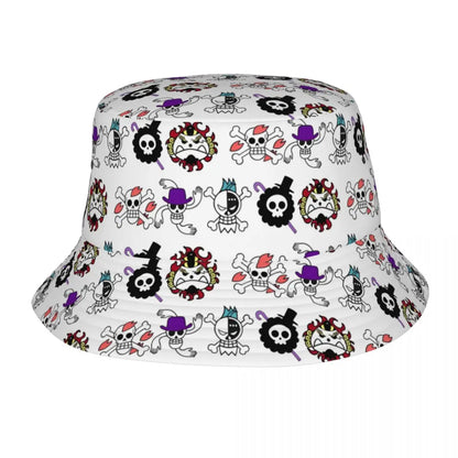 Japan Anime Zoro Luffy Skull Bucket Hats for Women Men Summer