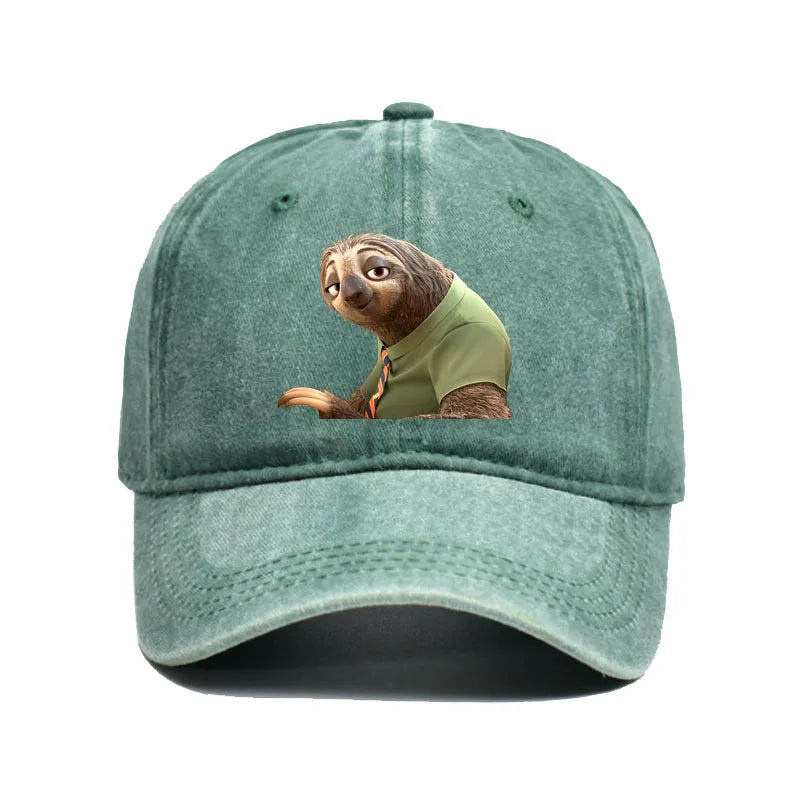 Cartoon Zootopia Three-toedSloth Baseball Cap