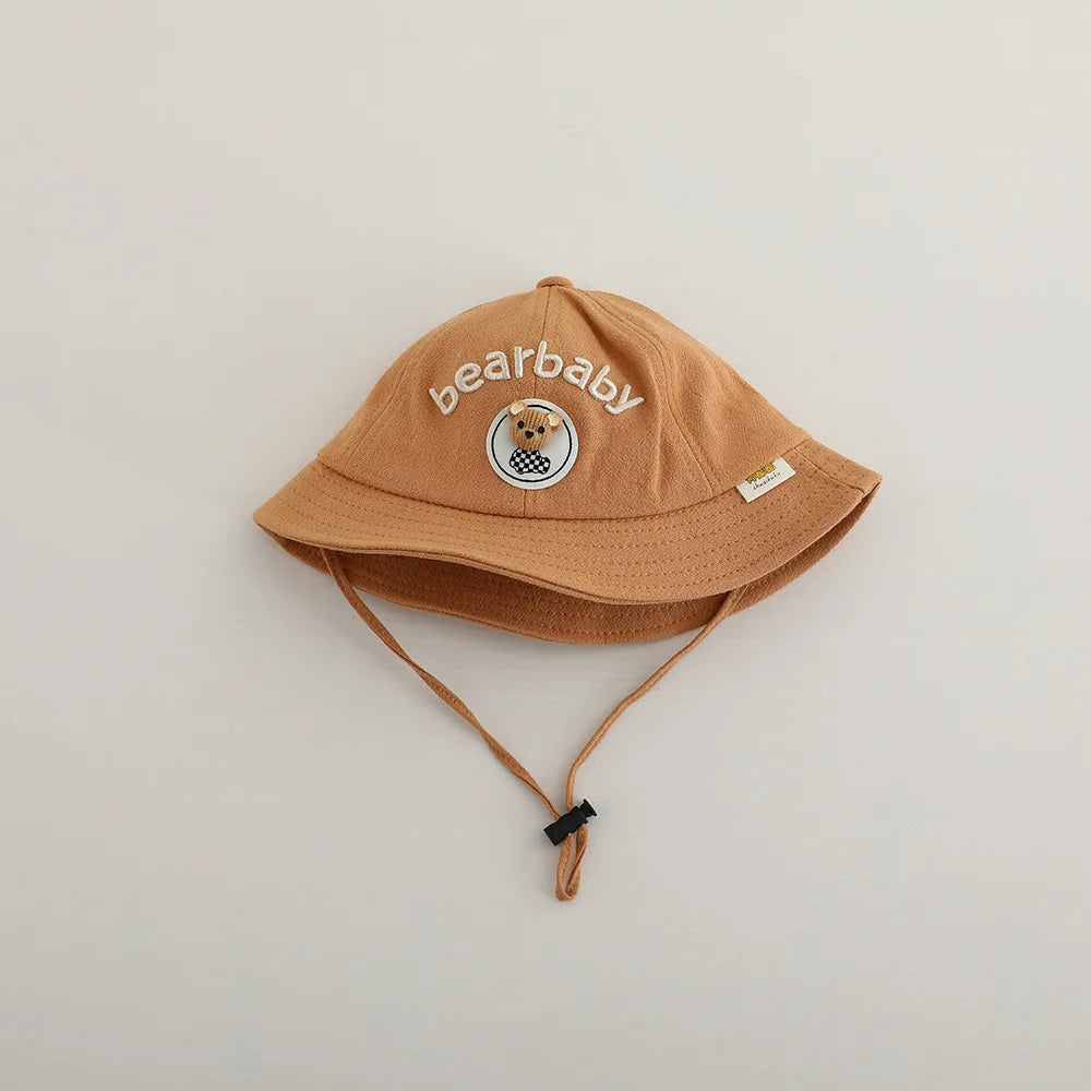 Autumn Cute Boys Fisherman Hat Girls Super Cute Cartoon Bear