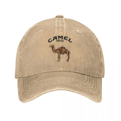 Camel Accessories Men Women Trucker Hat Animal Distressed Washed Caps Hat