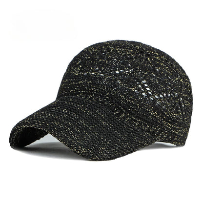 New Hollow Mesh Woman Baseball Cap Knitted Hats