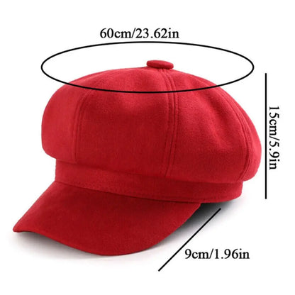 Autumn Winter Outdoor Casual Suede Fabric Hats & Caps Fashion Solid Color