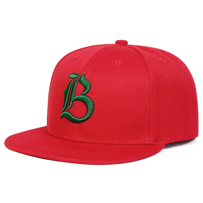 Flat brimmed Hat IB Embroidered Street Hip Hop Hat