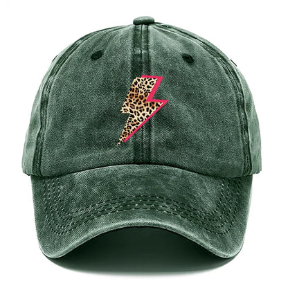 Leopard Lightning Style Printed Baseball Hat