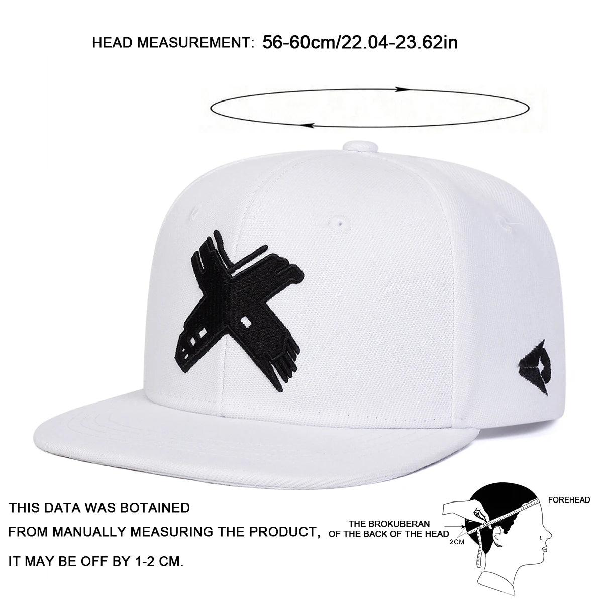 Unisex X Letter Embroidery Hip-hop Hats Spring Autumn Outdoor