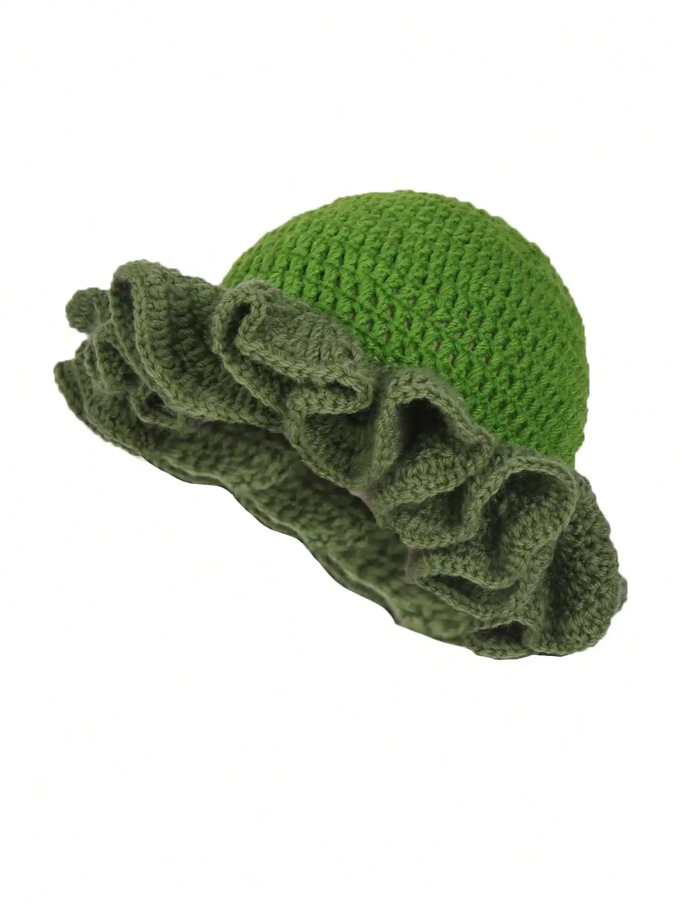 Solid Color Hand Knitted Knit Hat In Bohemian Style With Hollowed Out