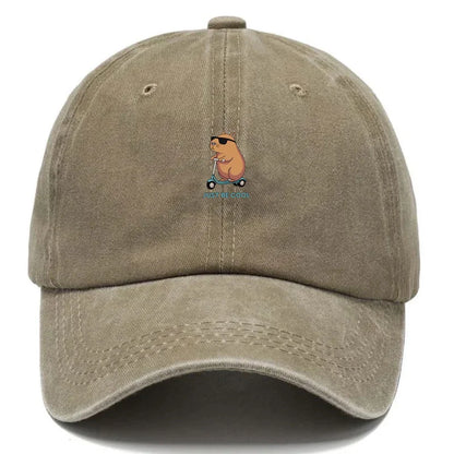 Capybara Cartoon Washed Cotton Baseball Cap For Men Women
