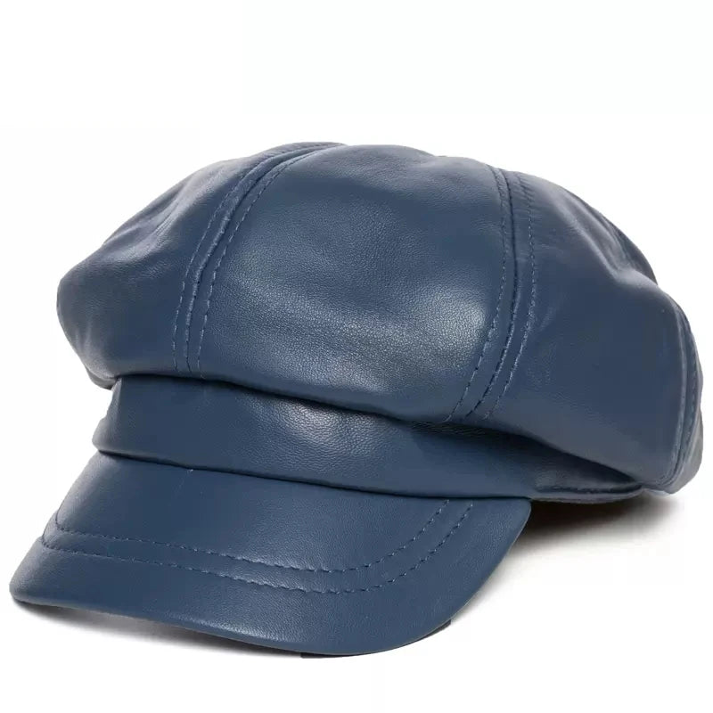 Winter Sheepskin Octagonal Hat For Women